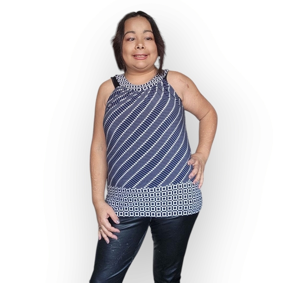 Tommy Hilfiger Blue and White Tank Top - Picture 2 of 4